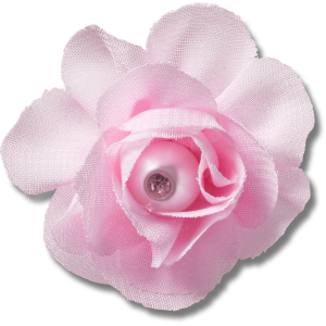 Pink Fabric Flower With Pearl