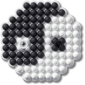 Beaded Ying and Yang