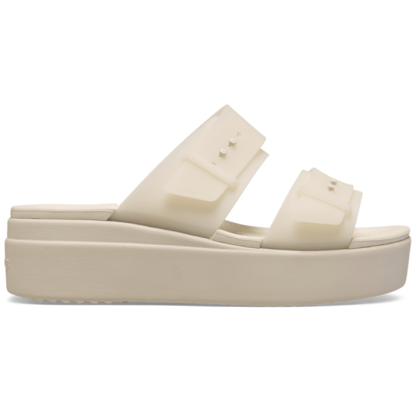 Brooklyn Buckle Frosted Low Wedge