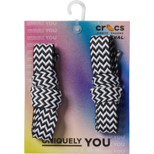 Zigzag Flat Laces 2 Pack Blk/Whi